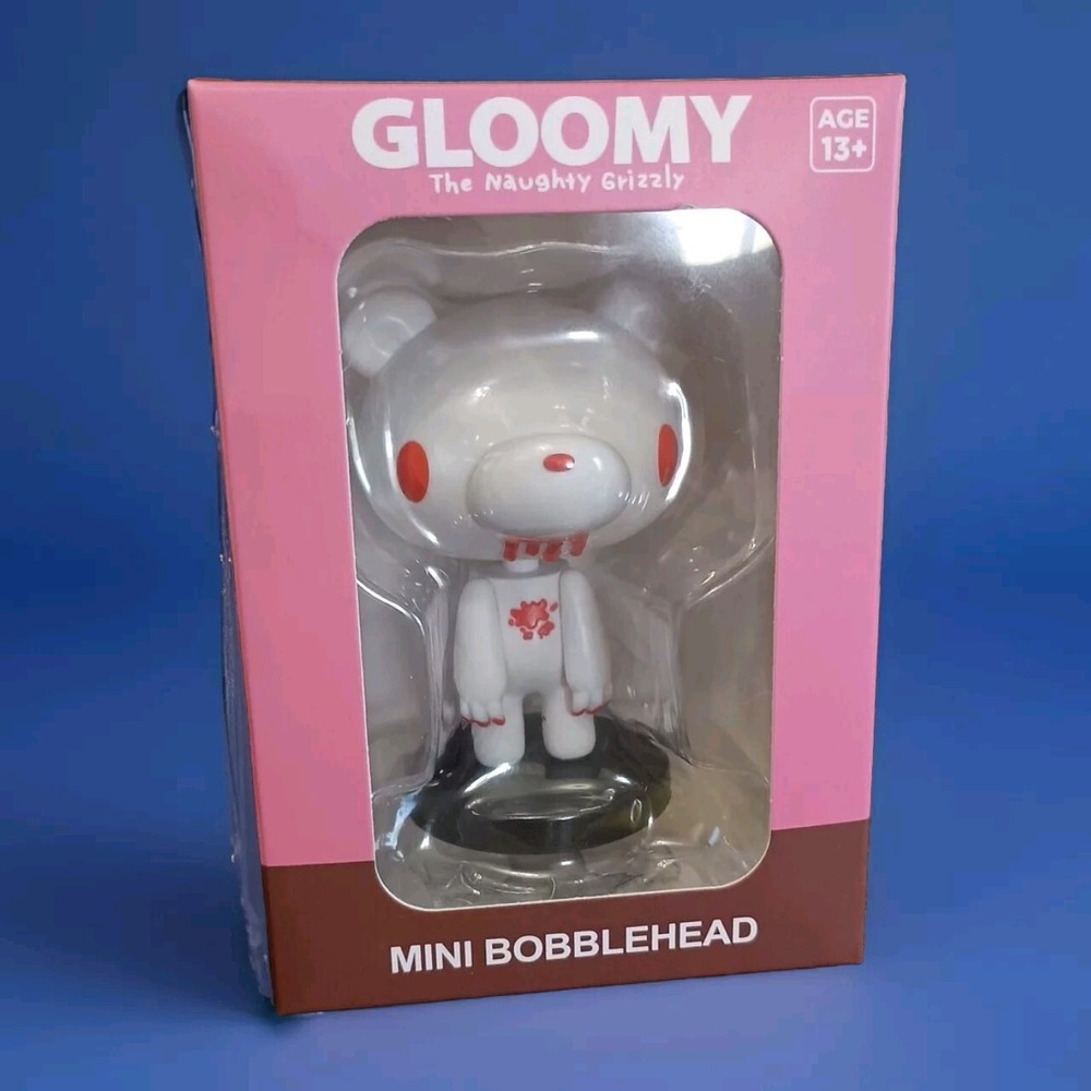GLOOMY THE NAUGHTY GRIZZLY MINI BOBBLEHEAD FIGURE CULTUREFLY *NEW* Sealed White